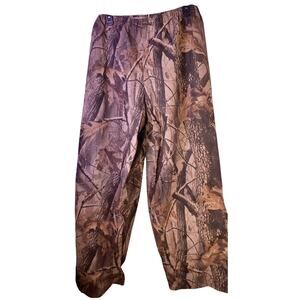 Realtree Hardwoods Mens Size Large Camo Rain Pants Outdoors Hunting Jogger Style